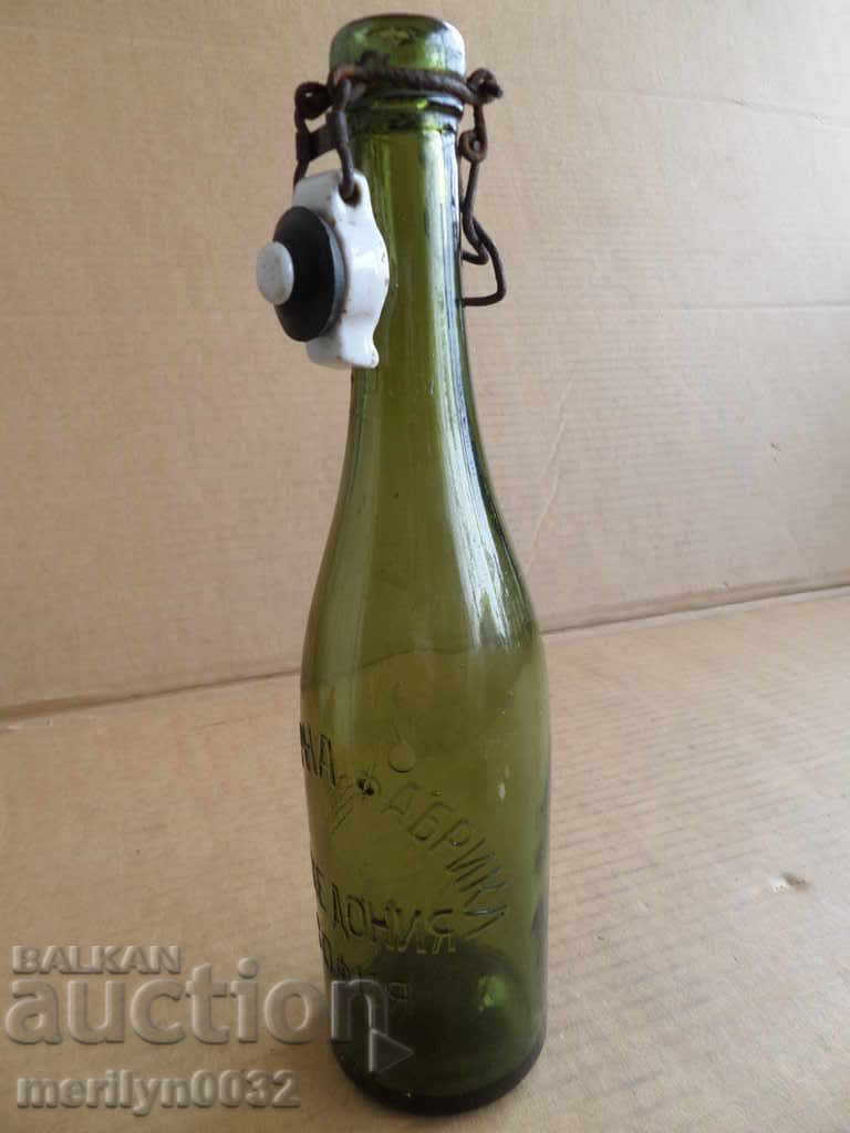 Παλιά μπουκάλι μπύρας «Μακεδονία», μπουκάλι, γυαλί, REDKAZH - 7