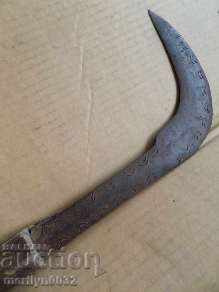 Old handmade knife, wrought iron - 5 Old handmade knife, wrought iron - 5