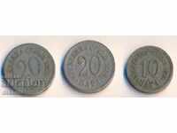 Kingdom of Serbia 20 money 1883 and 10 and 20 money 1884 year