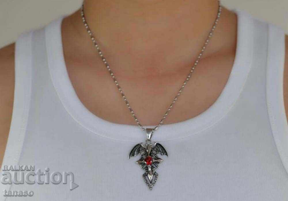 Delivery of Punk Jewel Batman Cross, Crystal, Pendant Necklace, Medallion Delivery of Punk Jewel Batman Cross, Crystal, Pendant Necklace, Medallion