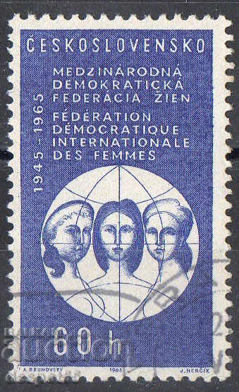 1965. Cehoslovacia. Federația '20 Democrate a Femeilor.