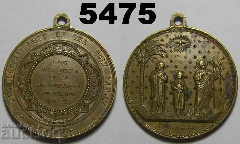 Archiconfraternity της Αγίας Οικογένειας αντίκες μετάλλιο