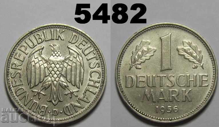 Germany 1 brand 1956 D FRG AU / UNC excellent coin