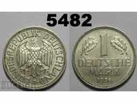 Германия 1 марка 1956 D ФРГ AU/UNC отлична монета