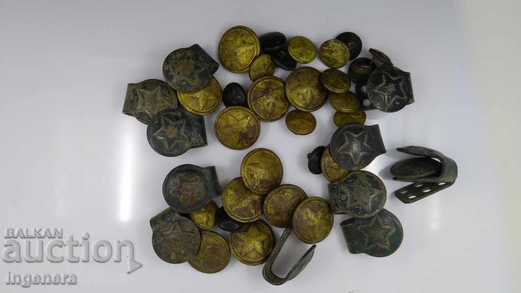 Old and military buttons
