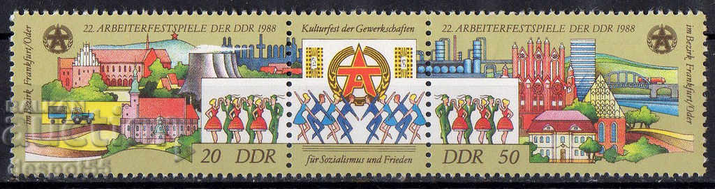 1988. GDR. Festivalul 22 muncii. Strip.