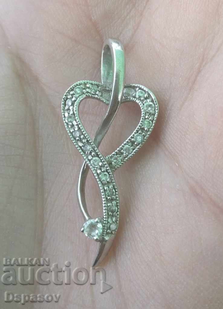 Silver 925 Pendant Heart Pendant Infinity