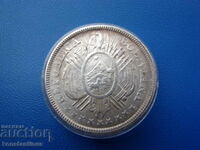 Bolivia 50 Centavo 1893 Silver UNC Rare