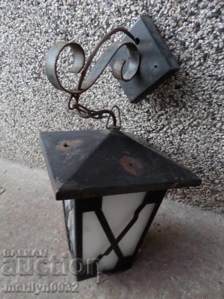 Auction  Old electric lantern lamp lampshade chandelier NRB 80s