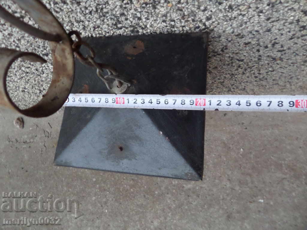 Old electric lantern lamp lampshade chandelier NRB 80s - 6