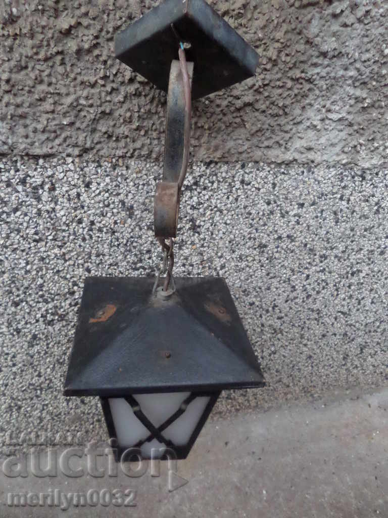 Παλιό ηλεκτρικό φανάρι αμπαζούρ πολυέλαιος NRB 80s - 7