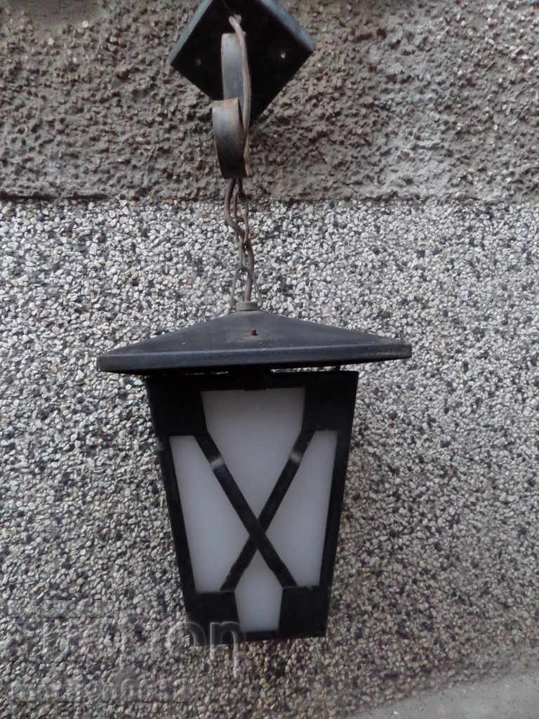 Стар електрически фенер лампа абажур полилей НРБ 80те години