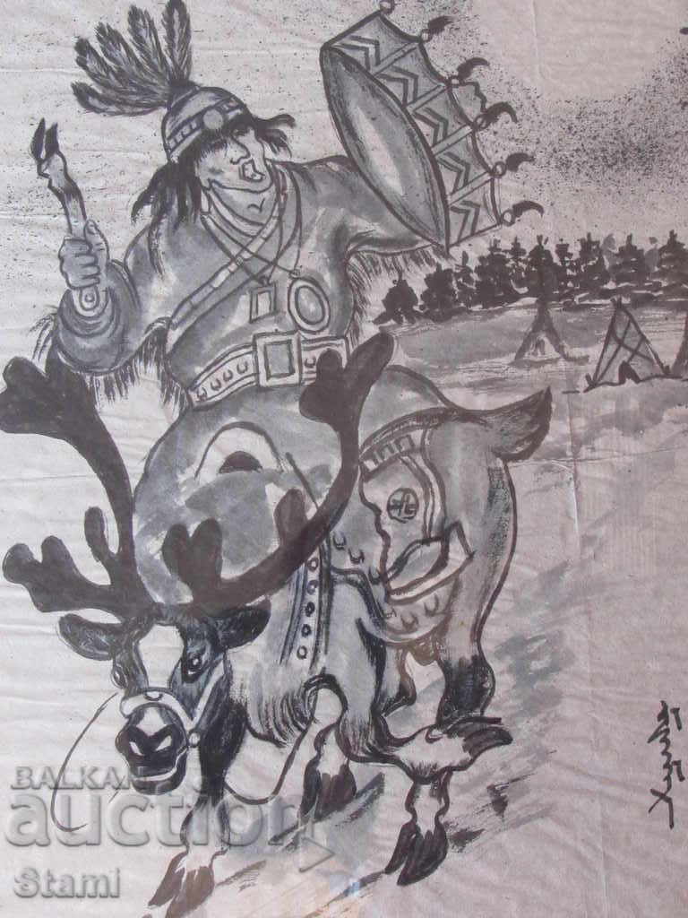 Ζωγραφική σε στέπες ριζόχαρτο της Μογγολίας με τιμή 75.00 BGN | € 38.35 Ζωγραφική σε στέπες ριζόχαρτο της Μογγολίας με τιμή 75.00 BGN | € 38.35