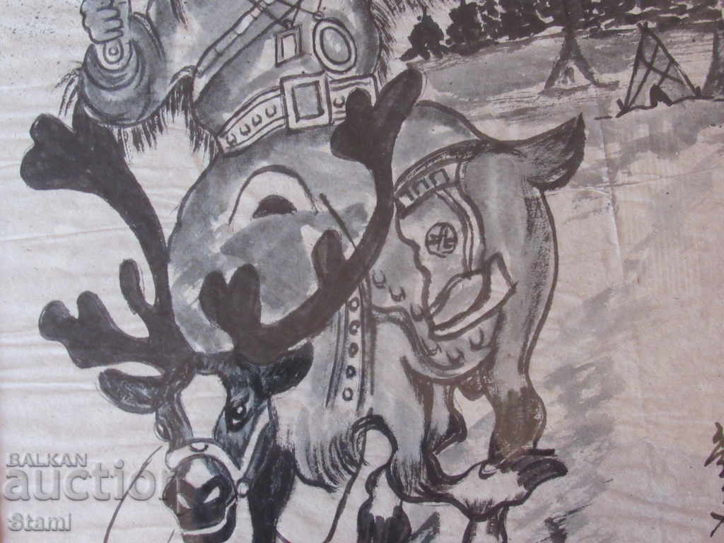 Παράδοση Ζωγραφική σε στέπες ριζόχαρτο της Μογγολίας Παράδοση Ζωγραφική σε στέπες ριζόχαρτο της Μογγολίας