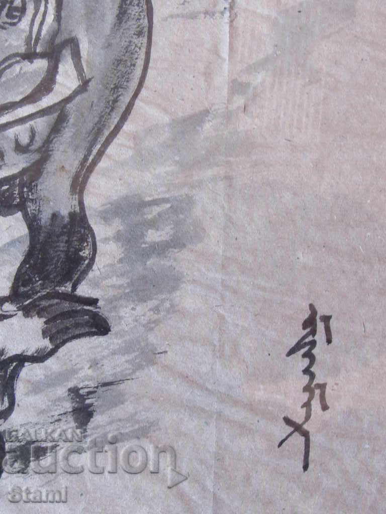 Ζωγραφική σε στέπες ριζόχαρτο της Μογγολίας - 5 Ζωγραφική σε στέπες ριζόχαρτο της Μογγολίας - 5