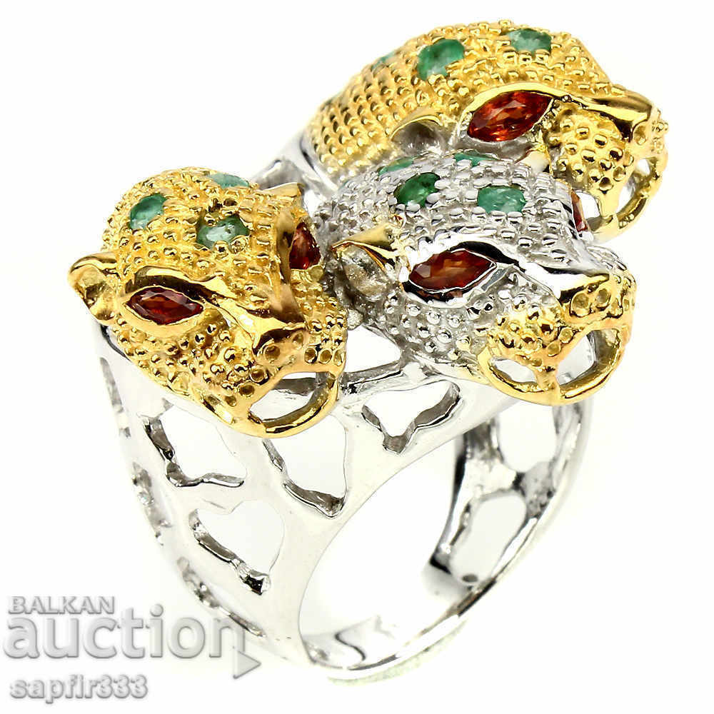 MASTERPIECE EMERALDS AND SAPPHIRES - MAJESTIC TIGER RING with price 547.00 BGN | € 279.68 MASTERPIECE EMERALDS AND SAPPHIRES - MAJESTIC TIGER RING with price 547.00 BGN | € 279.68