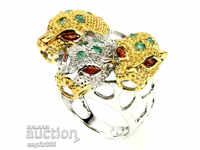 MASTERPIECE EMERALDS AND SAPPHIRES - MAJESTIC TIGER RING