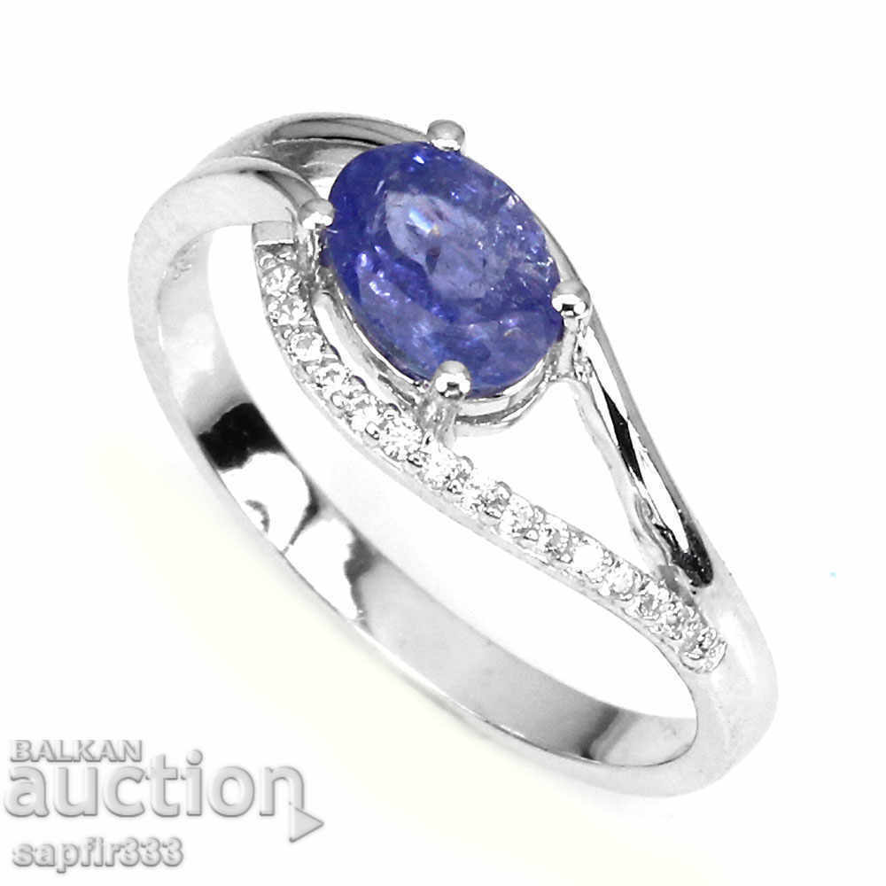 ELEGANT SILVER RING WITH NATURAL TANZANITES AND ZIRCONIA with price 382.00 BGN | € 195.31 ELEGANT SILVER RING WITH NATURAL TANZANITES AND ZIRCONIA with price 382.00 BGN | € 195.31