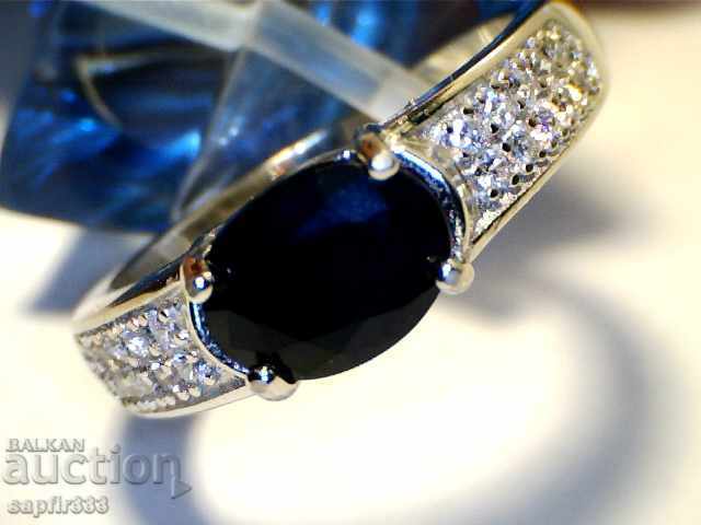 Доставка на ЕЛЕГАНТЕН СРЕБЪРЕН ПРЪСТЕН С ЕСТЕСТВЕН СИН САПФИР И ЦИРКОНИ Доставка на ЕЛЕГАНТЕН СРЕБЪРЕН ПРЪСТЕН С ЕСТЕСТВЕН СИН САПФИР И ЦИРКОНИ