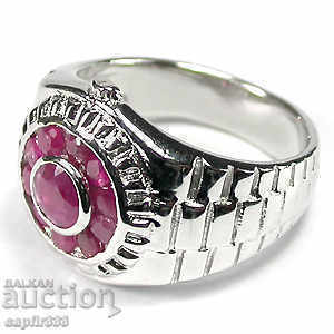 DESIGN SILVER RING "ROLEX" WITH NATURAL RUBBER with price 432.00 BGN | € 220.88 DESIGN SILVER RING "ROLEX" WITH NATURAL RUBBER with price 432.00 BGN | € 220.88