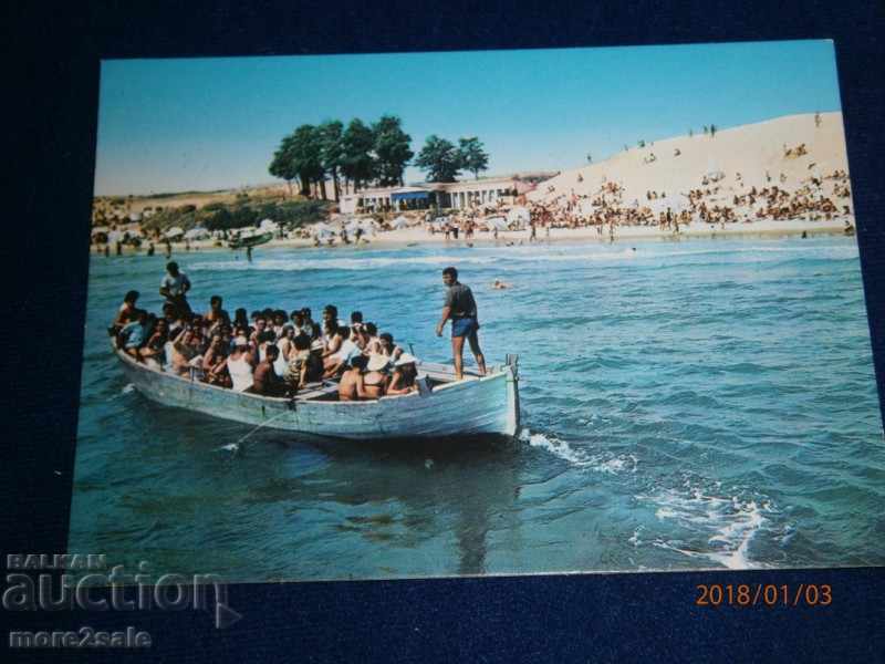 Postcard - NESSEBAR - THE BEACH - THE BLACK ROCK - 1979