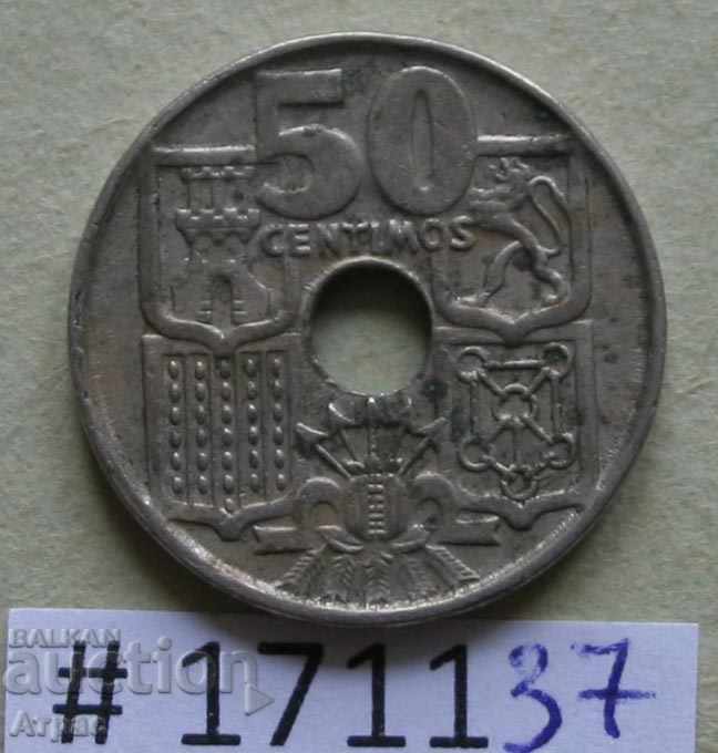 50 центимос 1949 Испания