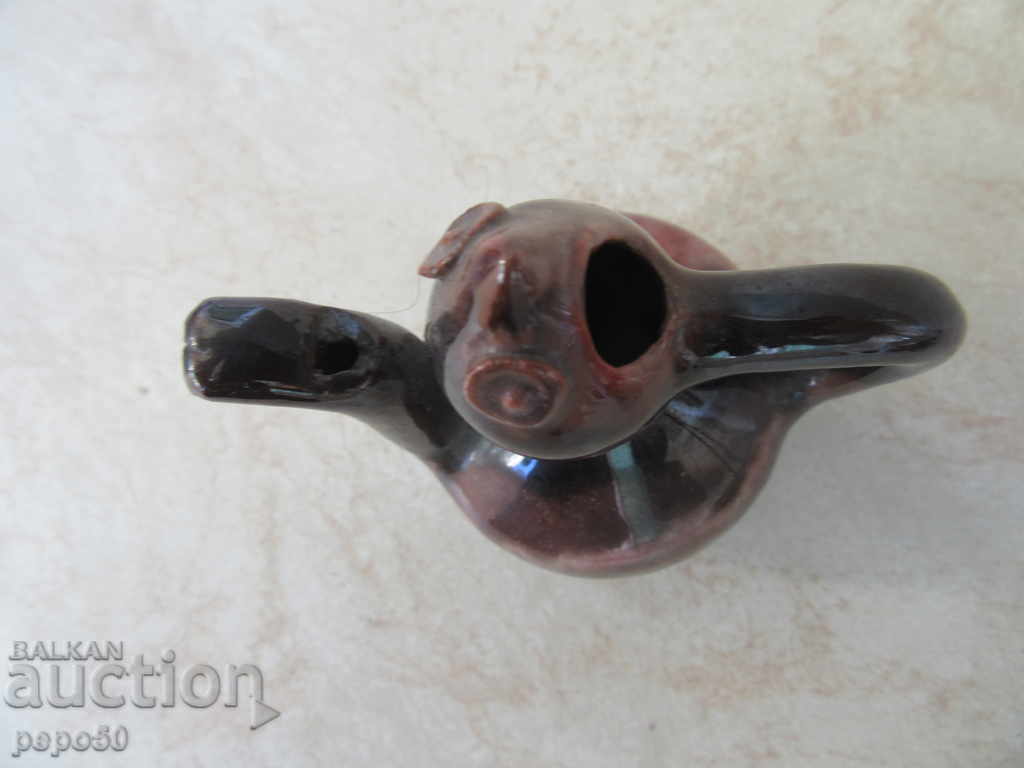 СТАРА КЕРАМИЧНА СТОМНИЧКА-СВИРКА /височина 9см/ с цена 8.00 лв. | € 4.09 СТАРА КЕРАМИЧНА СТОМНИЧКА-СВИРКА /височина 9см/ с цена 8.00 лв. | € 4.09