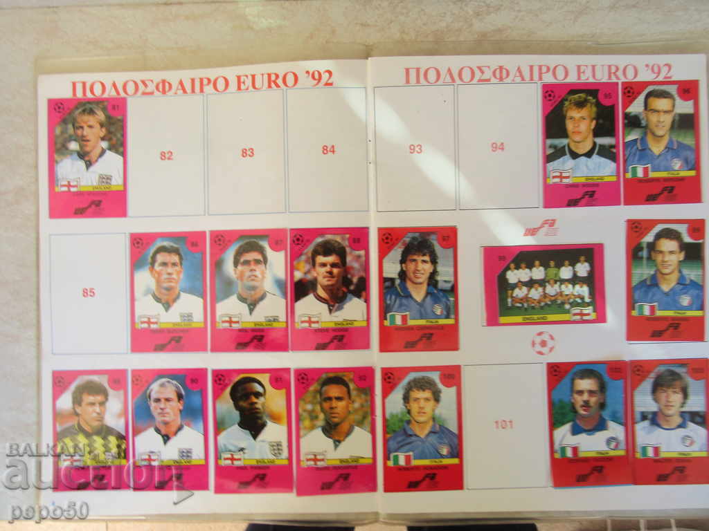 Delivery of GREEK ALBUM WITH 216 STICKS OF EURO-92 FOOTBALLERS Delivery of GREEK ALBUM WITH 216 STICKS OF EURO-92 FOOTBALLERS