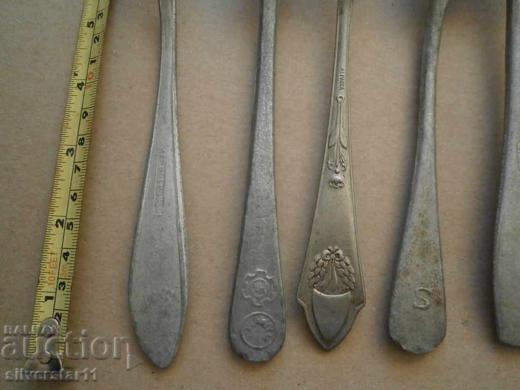LOT antique aluminum forks - 5