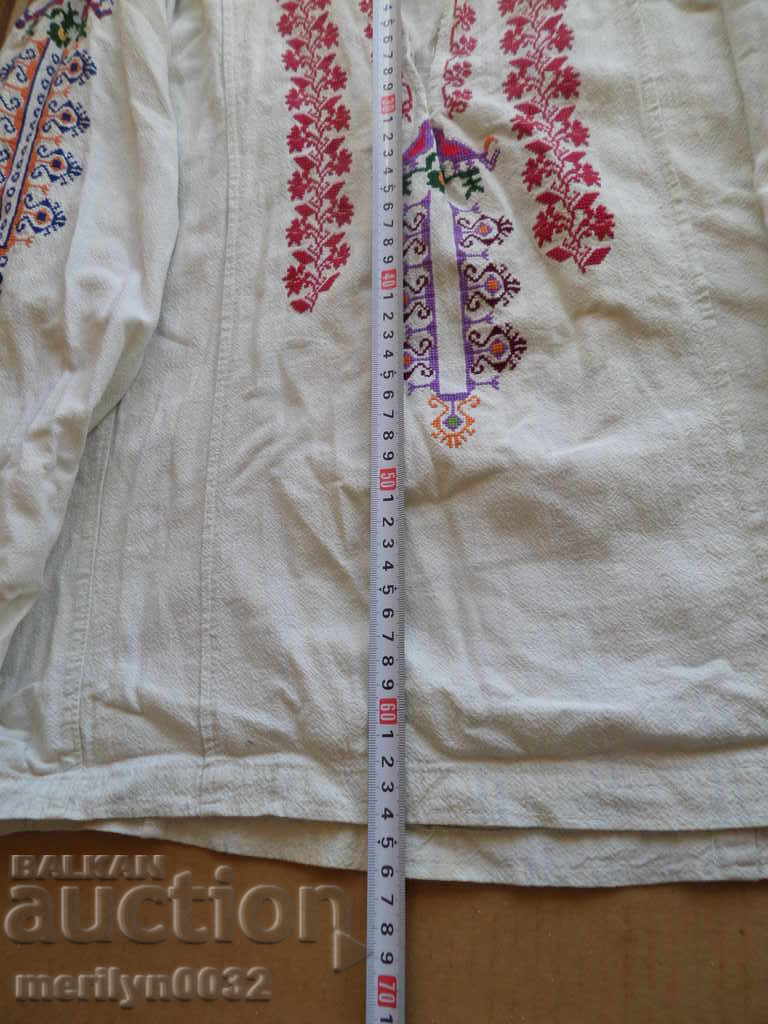Cămașă veche autentică cu broderie, ie, costum popular, broderie, suman - 5