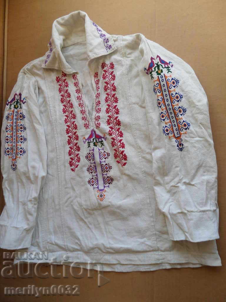 Cămașă veche autentică cu broderie, ie, costum popular, broderie, suman