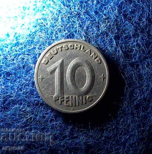 10 пфенинга 1948/А ГДР