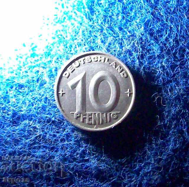 10 pfennigs 1952 / A GDR
