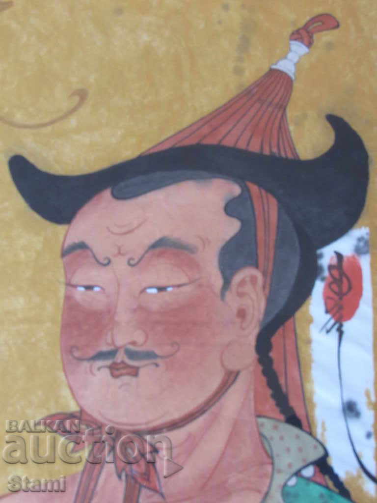 Auction  Picture Genghis Khan from Mongolia