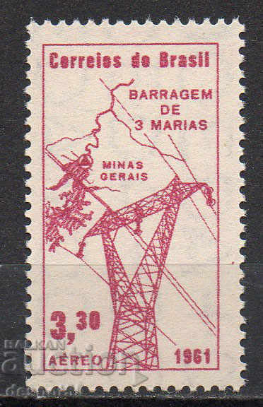 1961. Brazilia. Uzina hidroelectrică Tres Marias.
