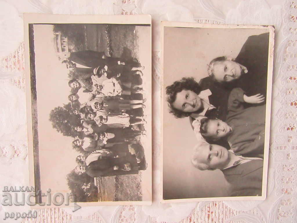 DOUĂ FOTOGRAFII vechi familii