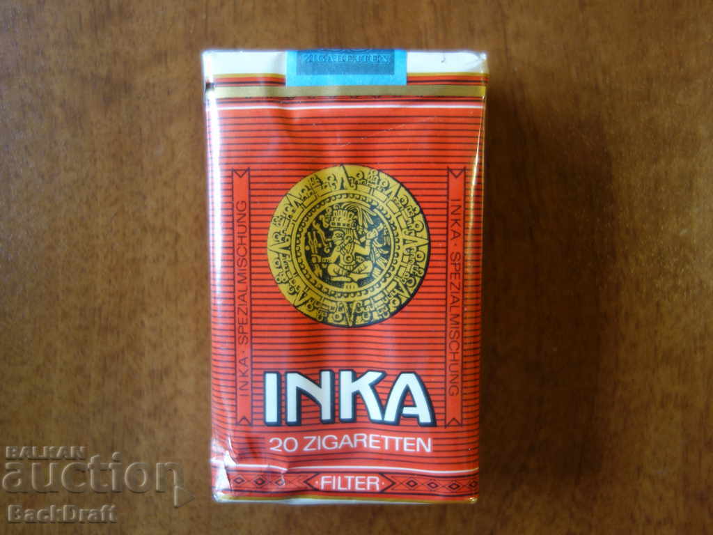 INKA RED GERMAN CIGARETTE UNKNOWN PACKAGE FOR EXPORT 1980 with price 55.00 BGN | € 28.12 INKA RED GERMAN CIGARETTE UNKNOWN PACKAGE FOR EXPORT 1980 with price 55.00 BGN | € 28.12