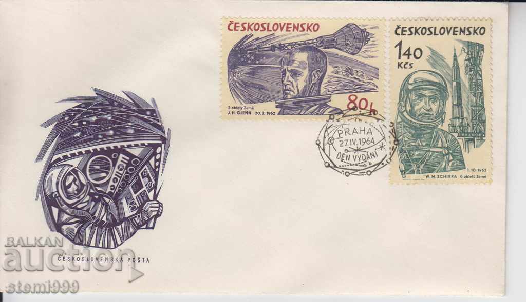 Първодневен Пощенски плик Космос Чехия
