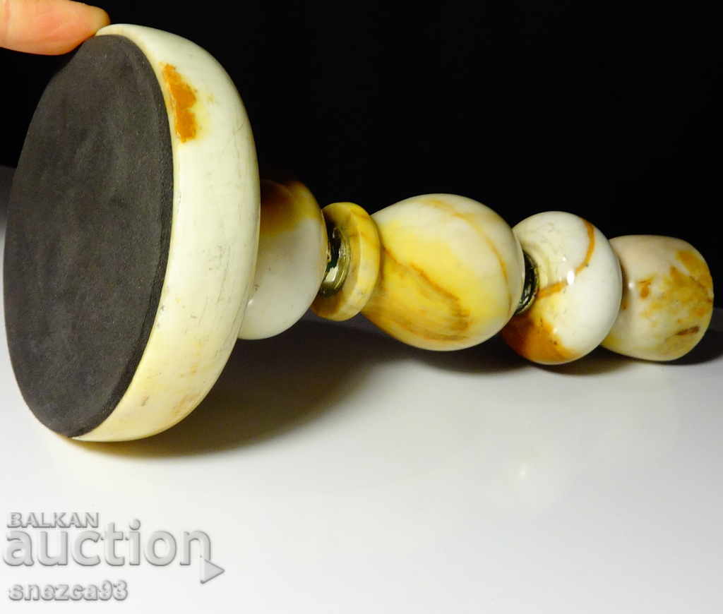 Antique onyx and bronze candlestick 730 gr - 5 Antique onyx and bronze candlestick 730 gr - 5