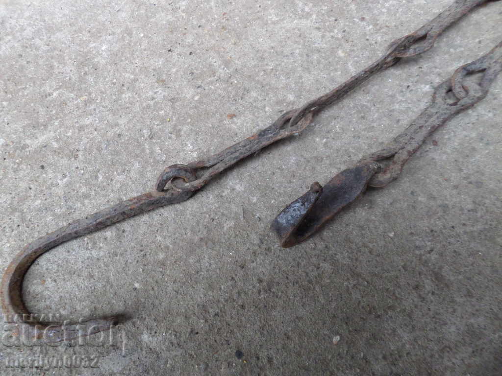 Old forged chain with hook, hearth for hearth with price 39.00 BGN | € 19.94 Old forged chain with hook, hearth for hearth with price 39.00 BGN | € 19.94