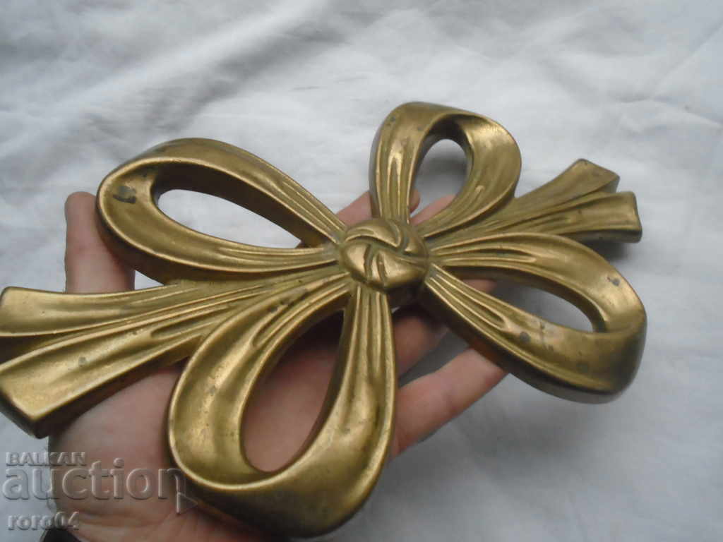 BEAUTIFUL BIG OLD BRONZE / BRASS panglică - 6
