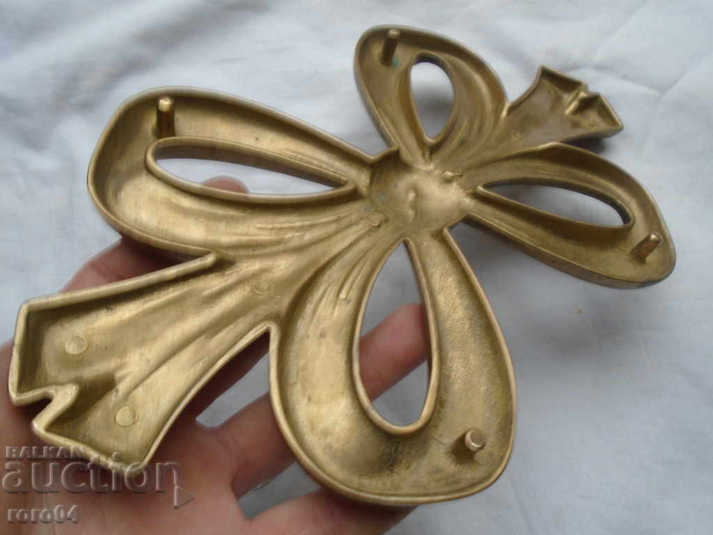BEAUTIFUL BIG OLD BRONZE / BRASS panglică - 7