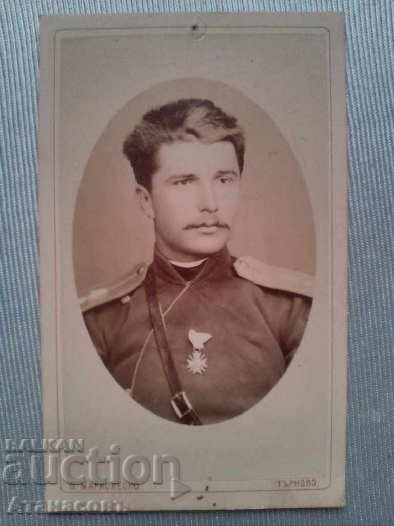 Φωτογραφία κάρτα φωτογραφία Markolesko Πριγκιπικό αξιωματικός το 1881