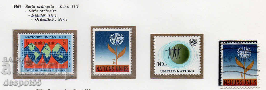 1964 Națiunilor Unite - New York. serie regulată.