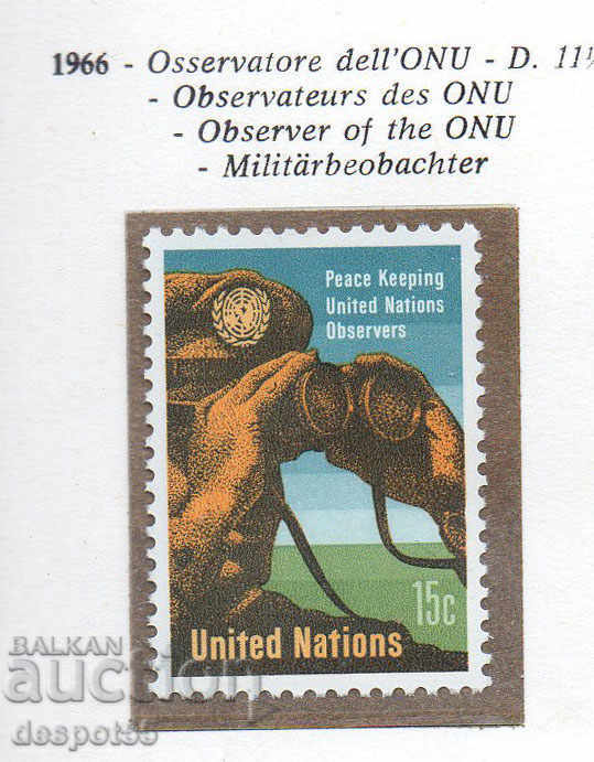 1966 Națiunile Unite - New York. observatori militari ai ONU.