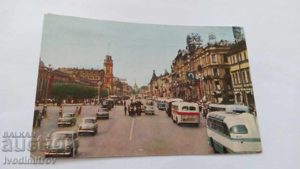 Пощенска картичка Ленинград Невский проспект