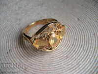 Inel de argint cu opal foc placat cu argint 925 Certificat