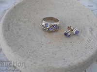 САМО: Сребърен пръстен с Танзанит, сребро 925