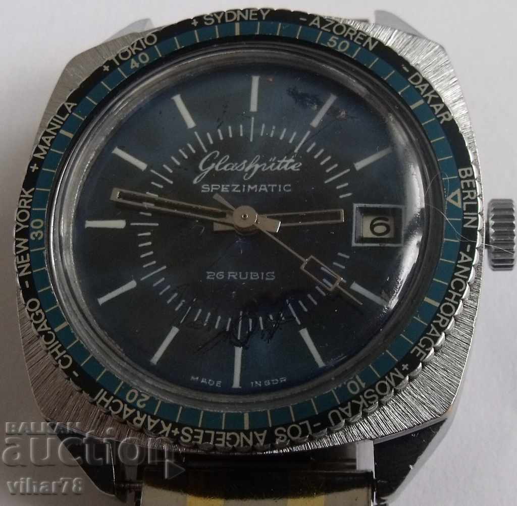 ΣΠΑΝΙΑ MEN ρολόι GUB-Glashutte-ΩΡΑ ΜΕ ΤΟΝ ΚΟΣΜΟ