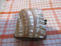 СТАРИННО ДАМСКО МИНИ ПОРТМОНЕ СЪС СЕДЕФ /преди 1944г/-7х5см.